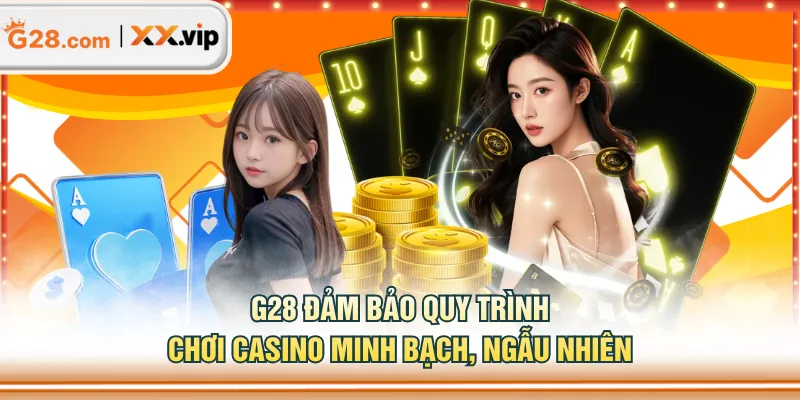 G28 đảm bảo quy trình chơi Casino minh bạch, ngẫu nhiên